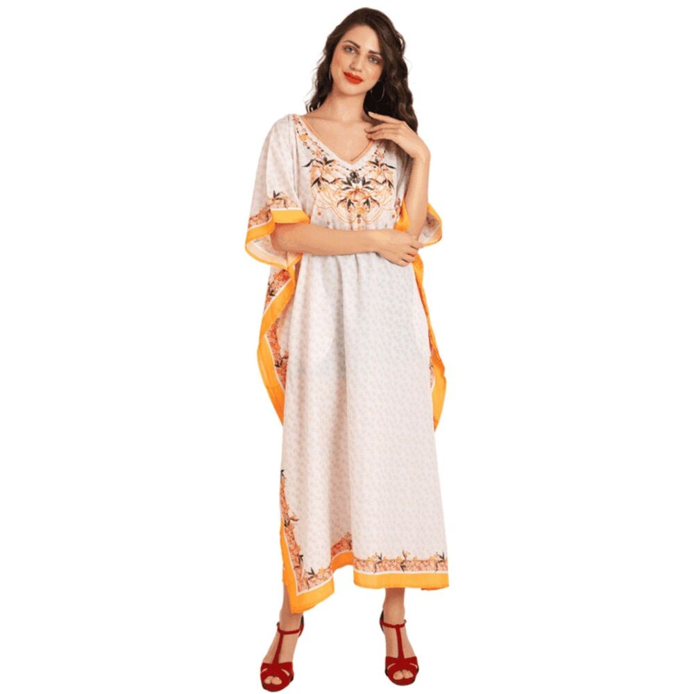 Ethnic Print Kaftan Dress XL NEW